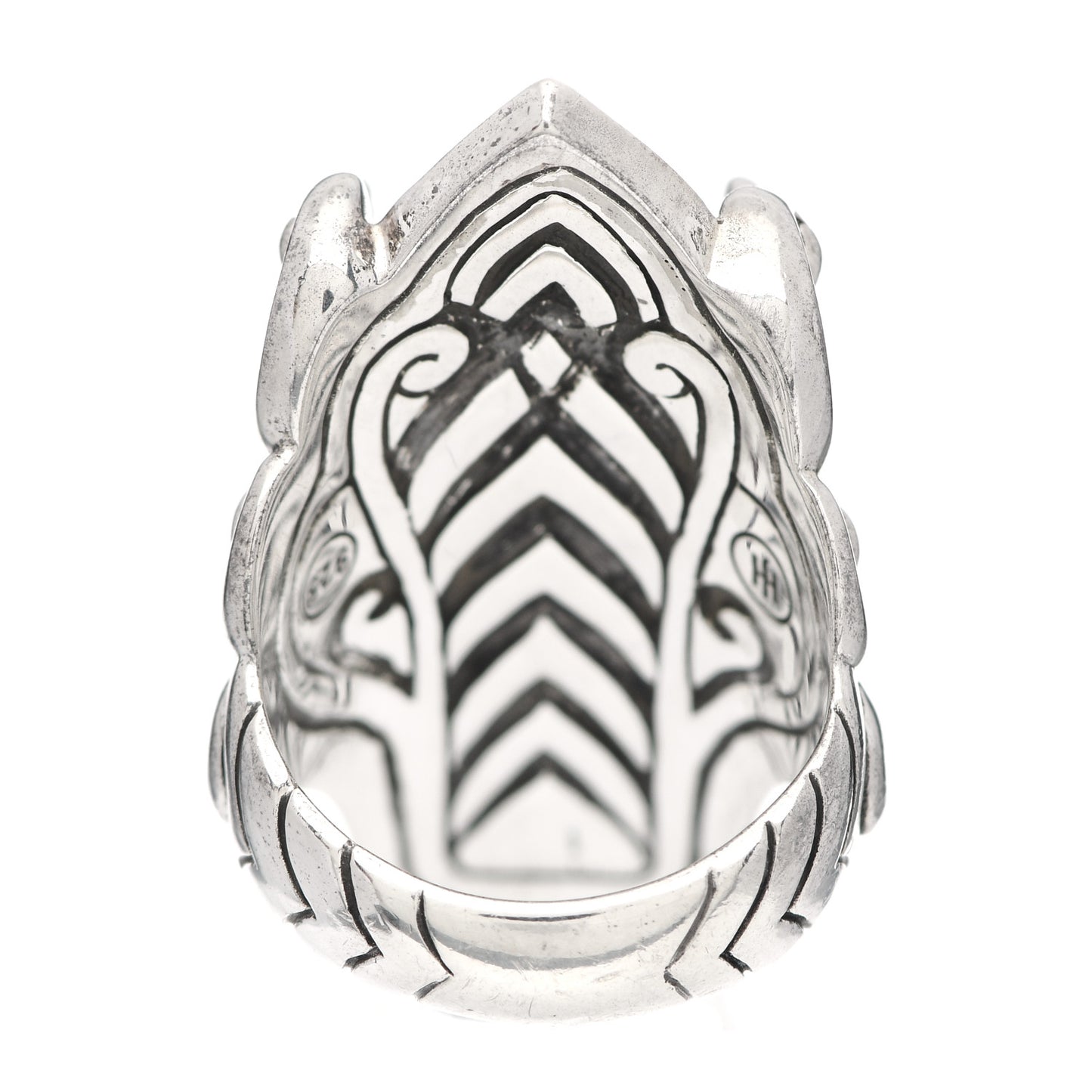 Sterling Silver Black Spinel Blue Sapphire Naga Head Ring 54 7