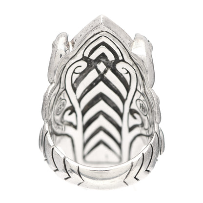 John Hardy Sterling Silver Black Spinel Blue Sapphire Naga Head Ring 54 7 5 of 7