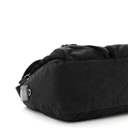 Prada Tessuto Nylon Saffiano Vela Messenger Bag Black 9 of 11