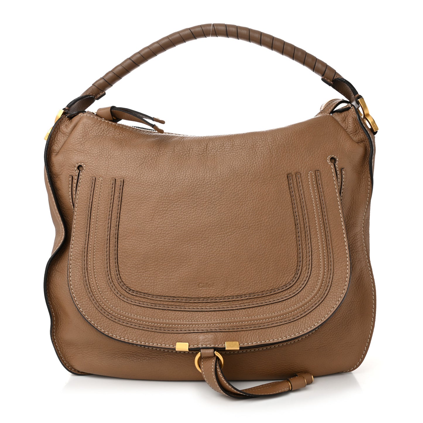 Calfskin Large Marcie Hobo Nut