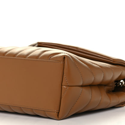 Saint Laurent Calfskin Y Quilted Monogram Small Loulou Chain Satchel Dark Natural 11 of 11