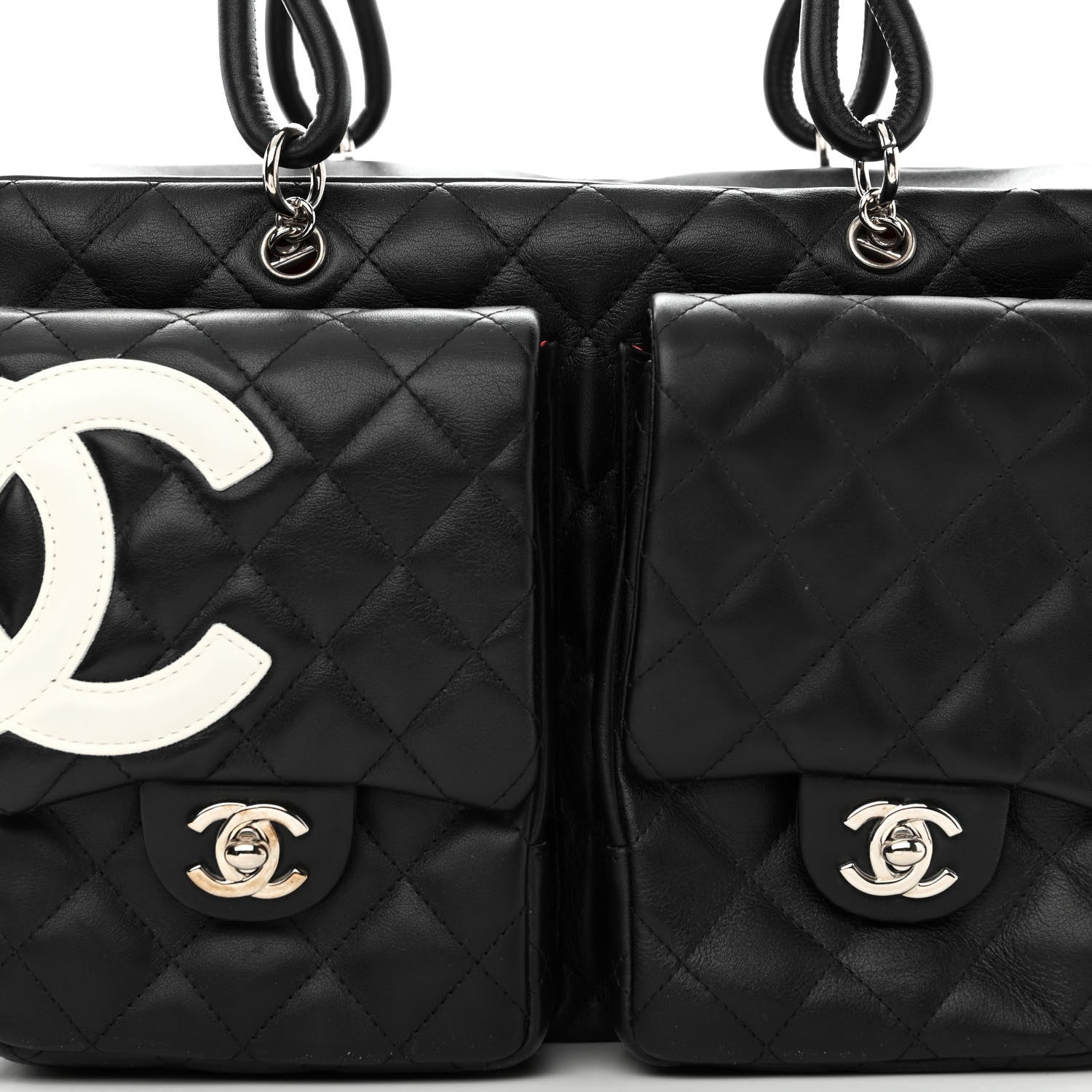 Chanel Calfskin Quilted Large Cambon Multipocket Reporter Black 8 of 10