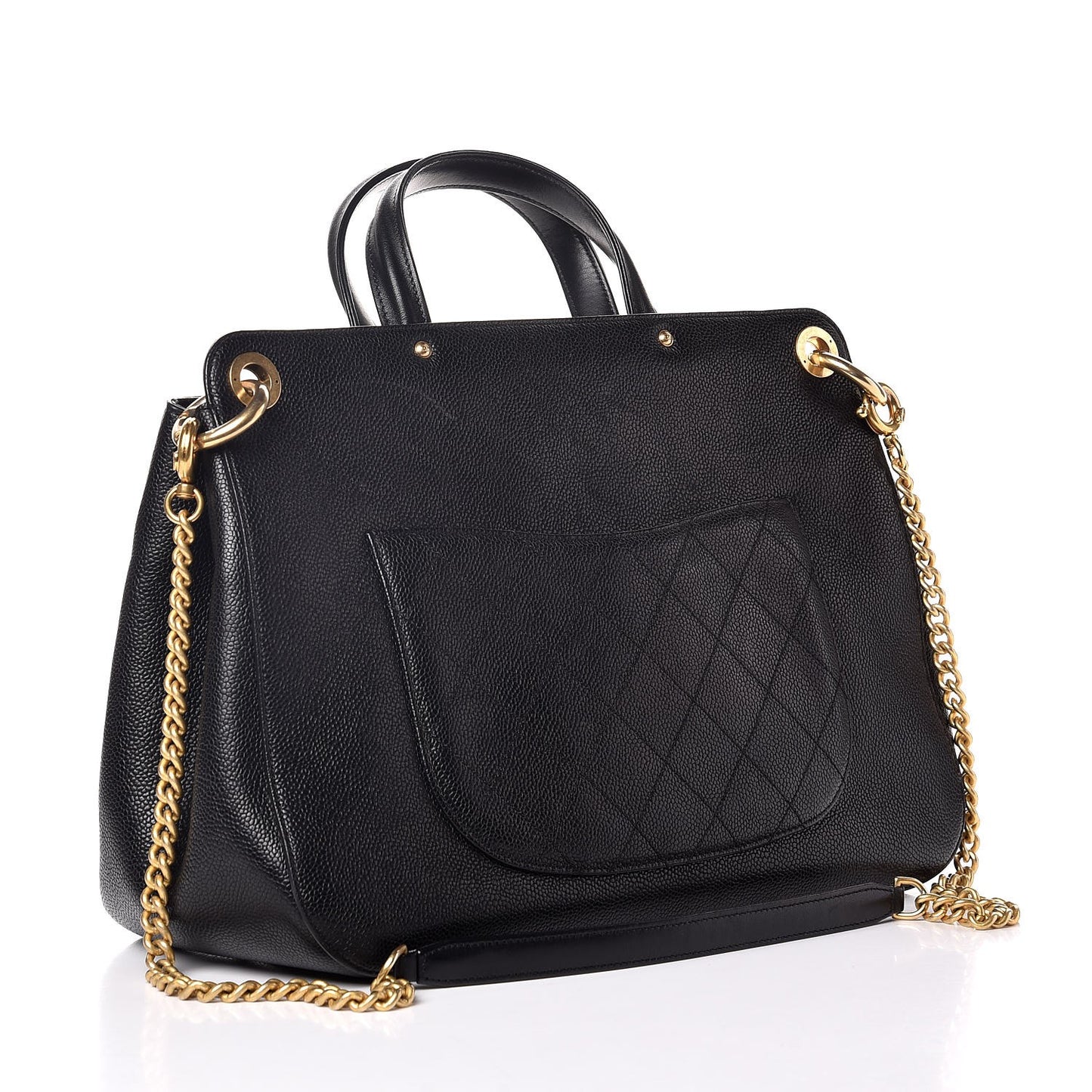 Caviar Large Shopping Tote Black