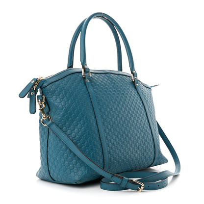 Gucci Soft Microguccissima Dome Satchel Deep Cobalt 3 of 13