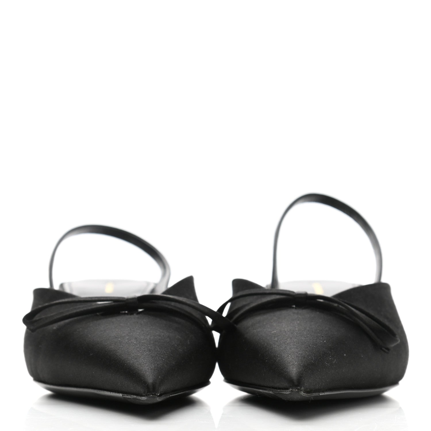 Balenciaga Satin Pointed Toe Knife Slingback 40mm Mules 39 Black 2 of 9