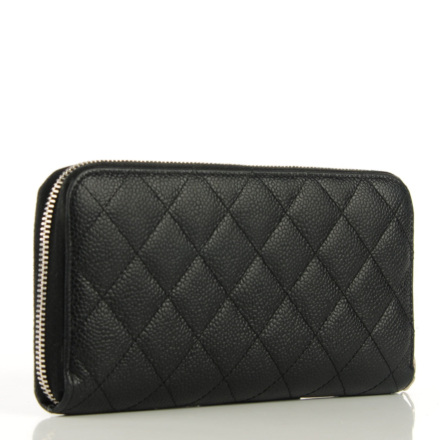 Chanel Caviar Quilted Large Gusset Zip Around Wallet Black 3 of 9
