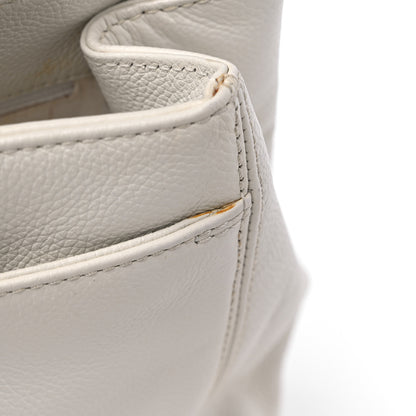 Chanel Calfskin Mademoiselle Lock Cerf Executive Shopper Tote White 19 of 22