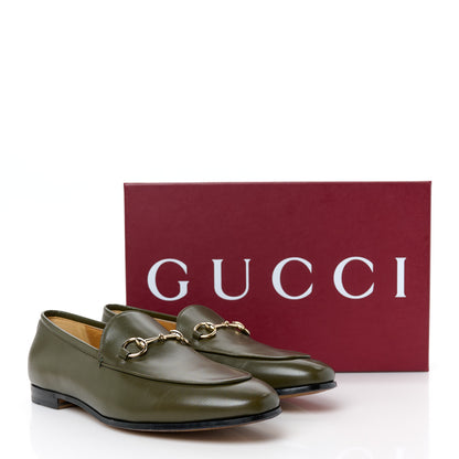 Gucci Calfskin Womens Jordaan Loafers 39.5 Luscious Green 10 of 10