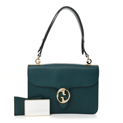 Gucci Calfskin Medium 1973 Shoulder Flap Bag Turquoise 3 of 13