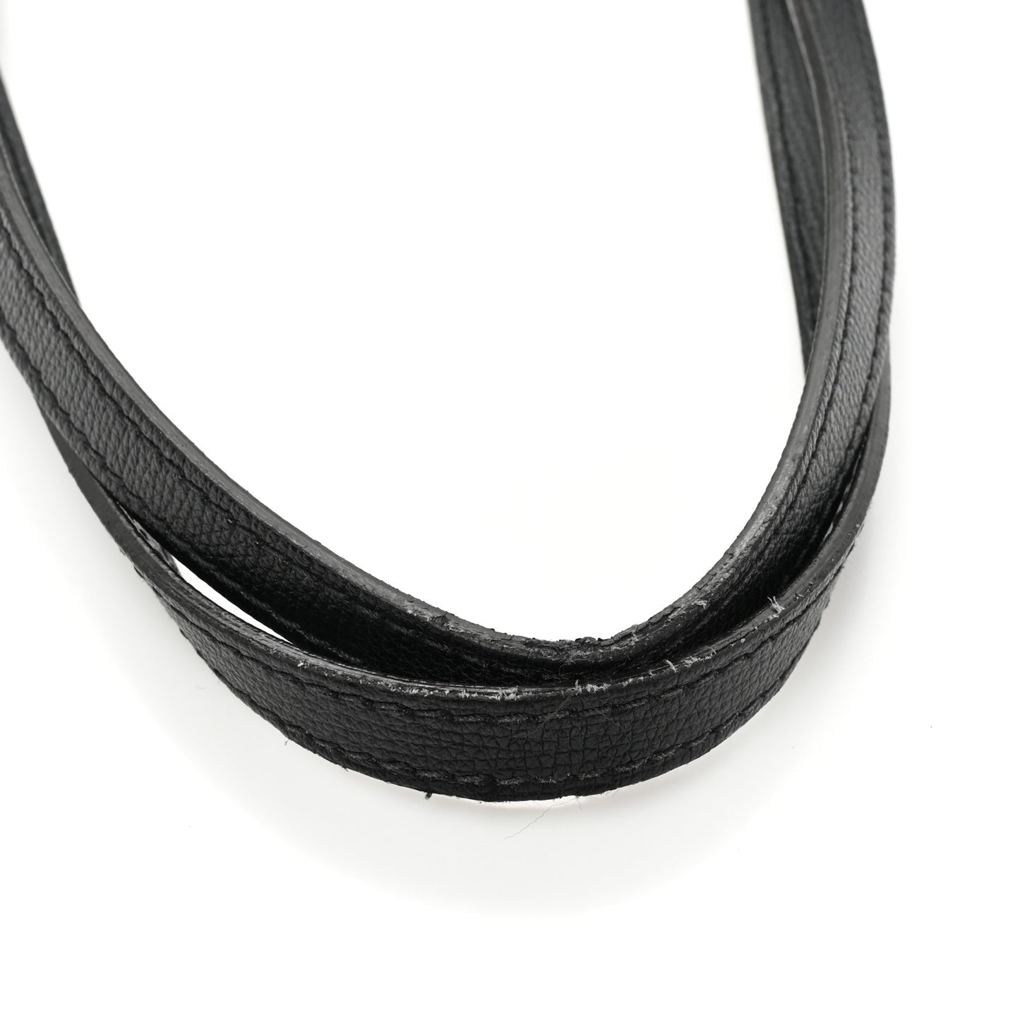 Grainy Calfskin Haymarket Check Medium Reversible Tote Black