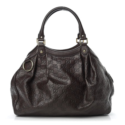 Gucci Guccissima Medium Sukey Tote Chocolate 1 of 11