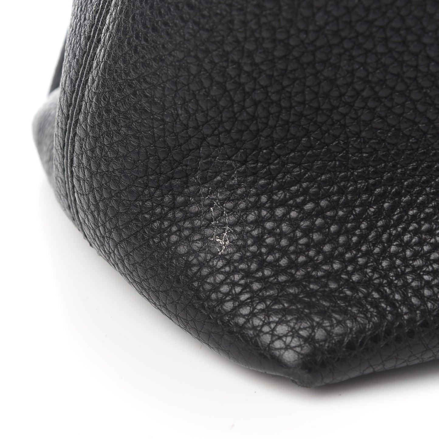 Pebbled Calfskin Studded Medium Soho Chain Shoulder Bag Black