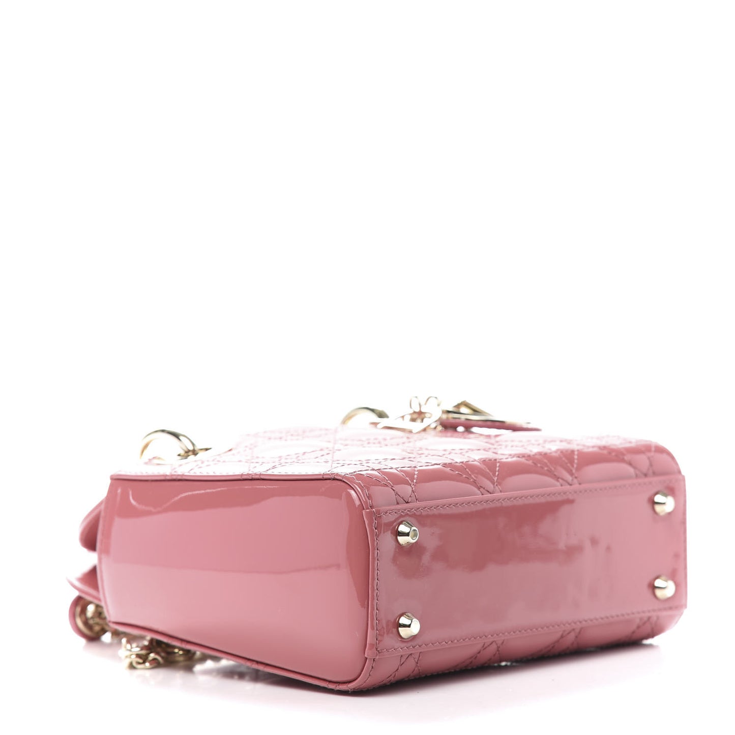 Patent Cannage Mini Lady Dior Pink