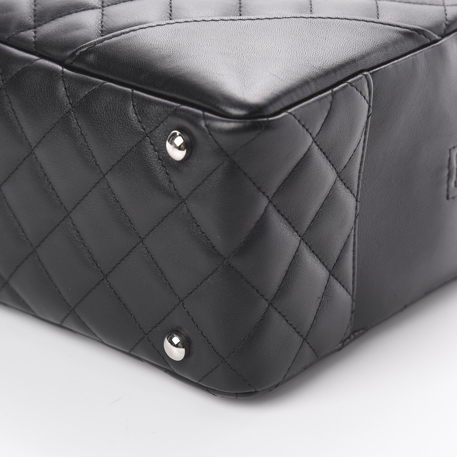 Chanel Calfskin Quilted Large Cambon Bowler Black 6 of 8