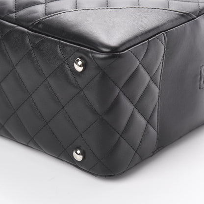 Chanel Calfskin Quilted Large Cambon Bowler Black 6 of 8