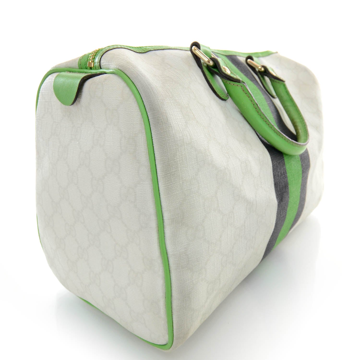 Gucci GG Plus Monogram Web Stripe Medium Joy Boston Green 7 of 10