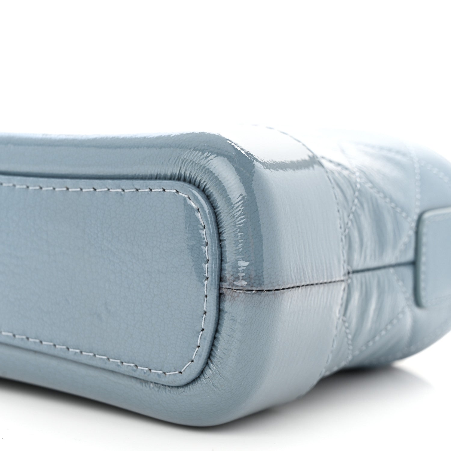 Chanel Aged Calfskin Quilted Small Gabrielle Hobo Light Blue 10 of 10