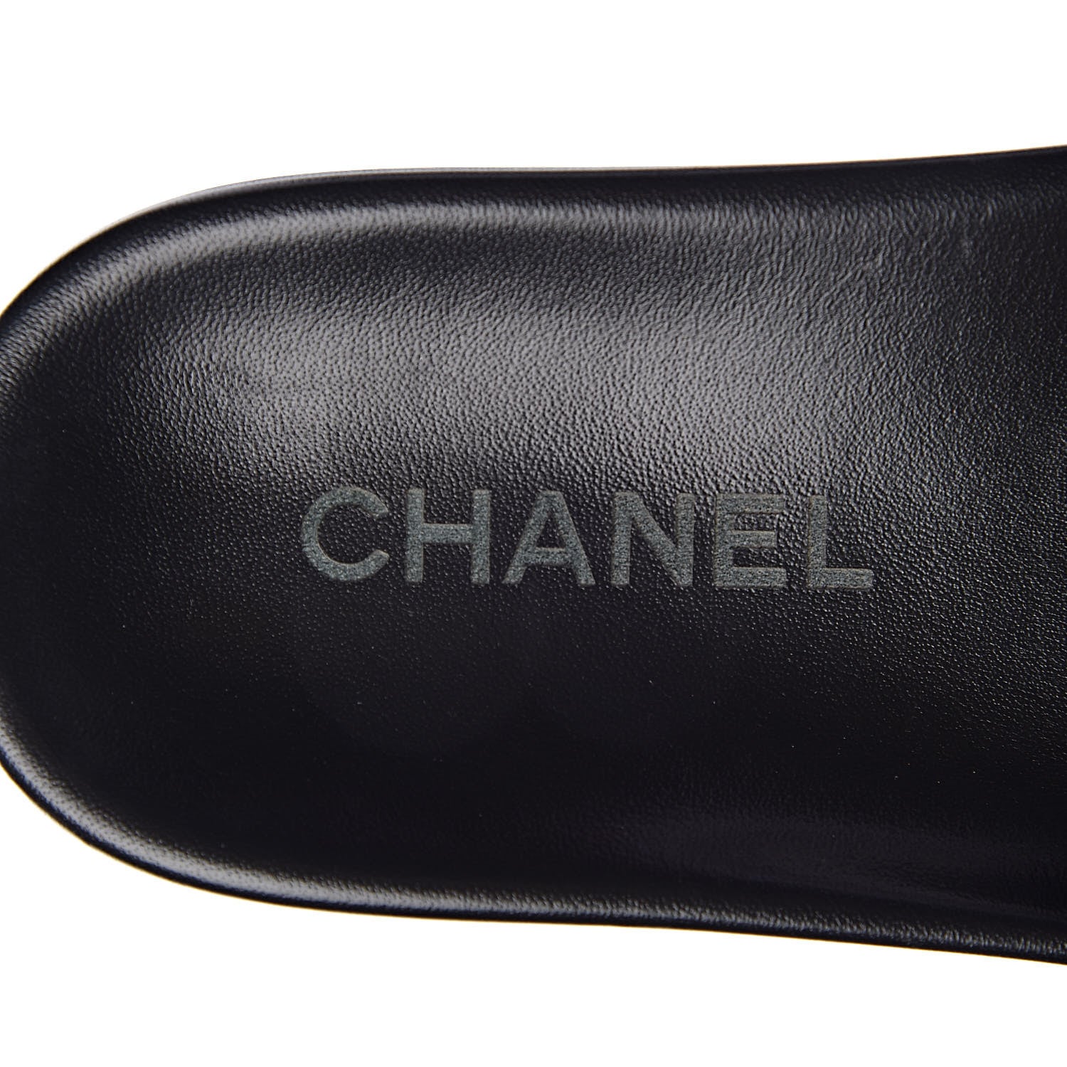 Chanel Fantasy Lambskin Chain Flat Sandals 37 Blue 7 of 8