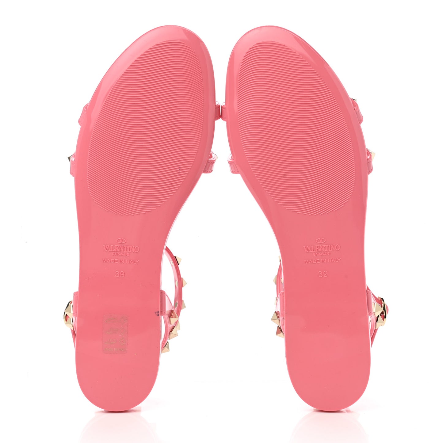 PVC Jelly Rockstud Caged Sandals 39 Sweet Pink