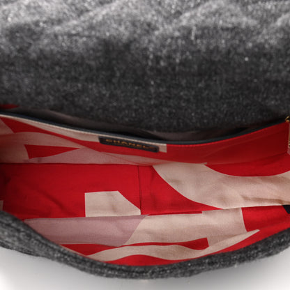 Chanel Wool Tweed Quilted Coco Neige Chain Around Flap Black 5 of 10