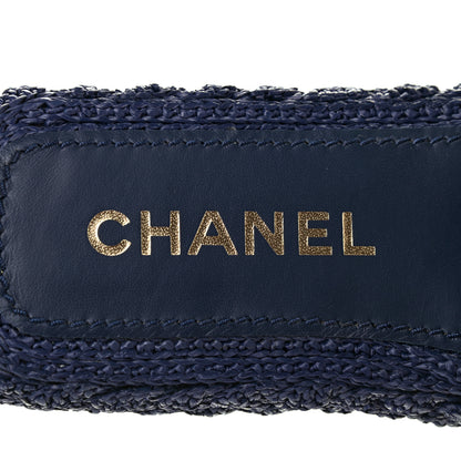 Chanel Cord CC Espadrille Slip On Sandals 39 6 of 8