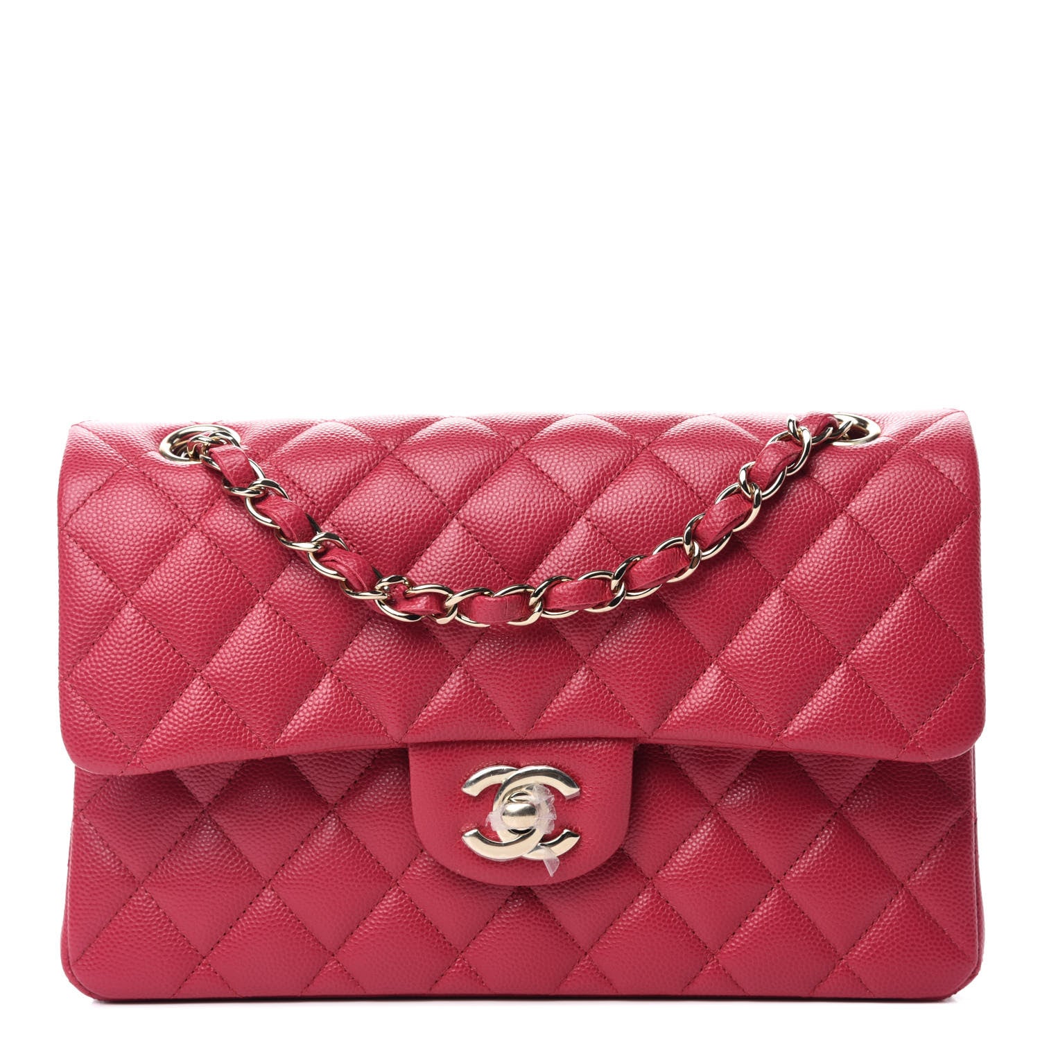 Chanel Caviar Quilted Small Double Flap Dark Pink 1 of 12