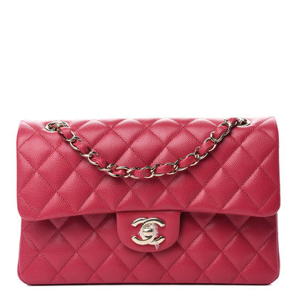 Chanel Caviar Quilted Small Double Flap Dark Pink 1 of 12