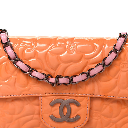 Chanel Patent Calfskin Camellia Embossed Flap Pink 8 of 11