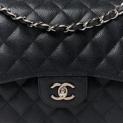 Chanel Caviar Quilted Jumbo Double Flap Black 9 of 11