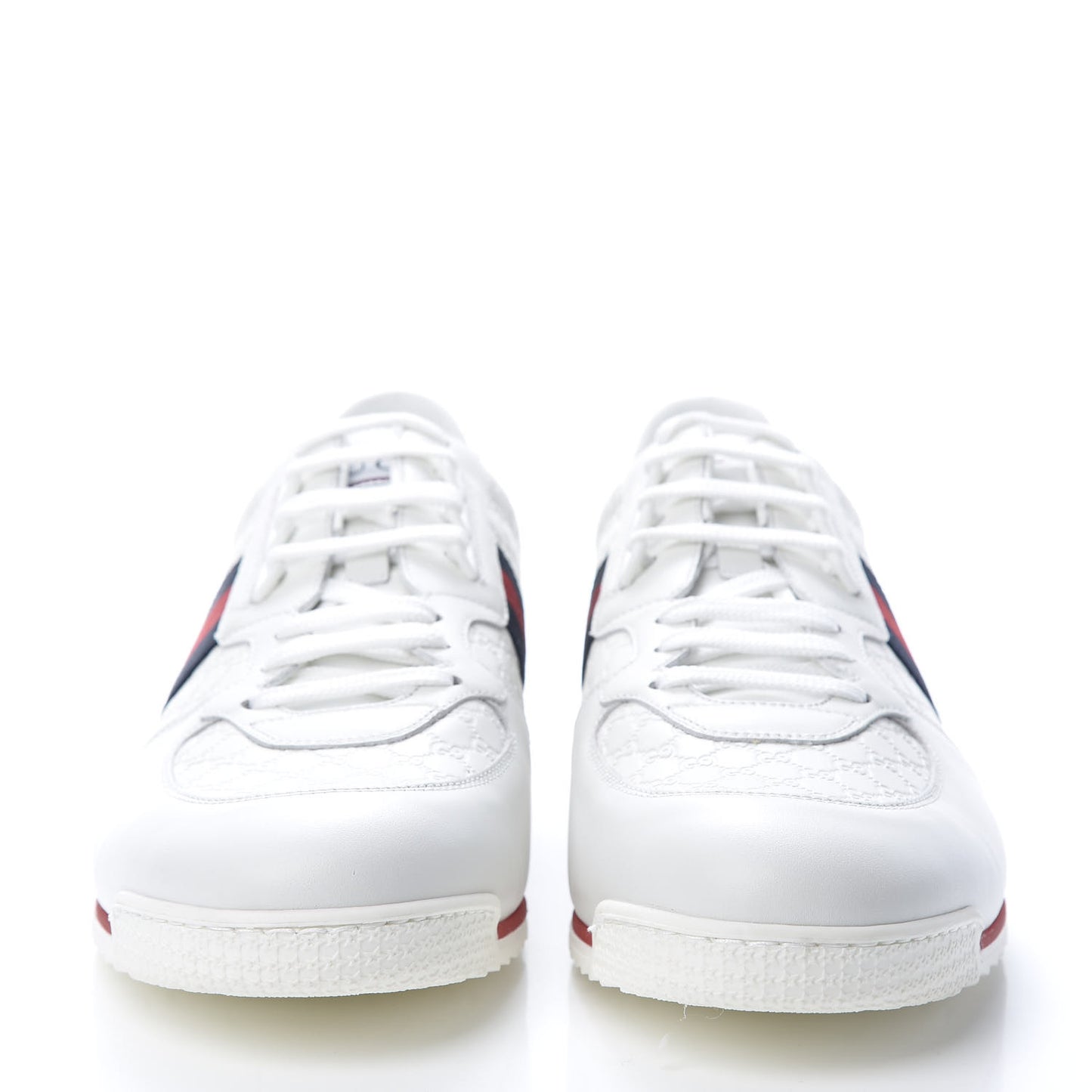 Guccissima Mens Web Sneakers 12 White