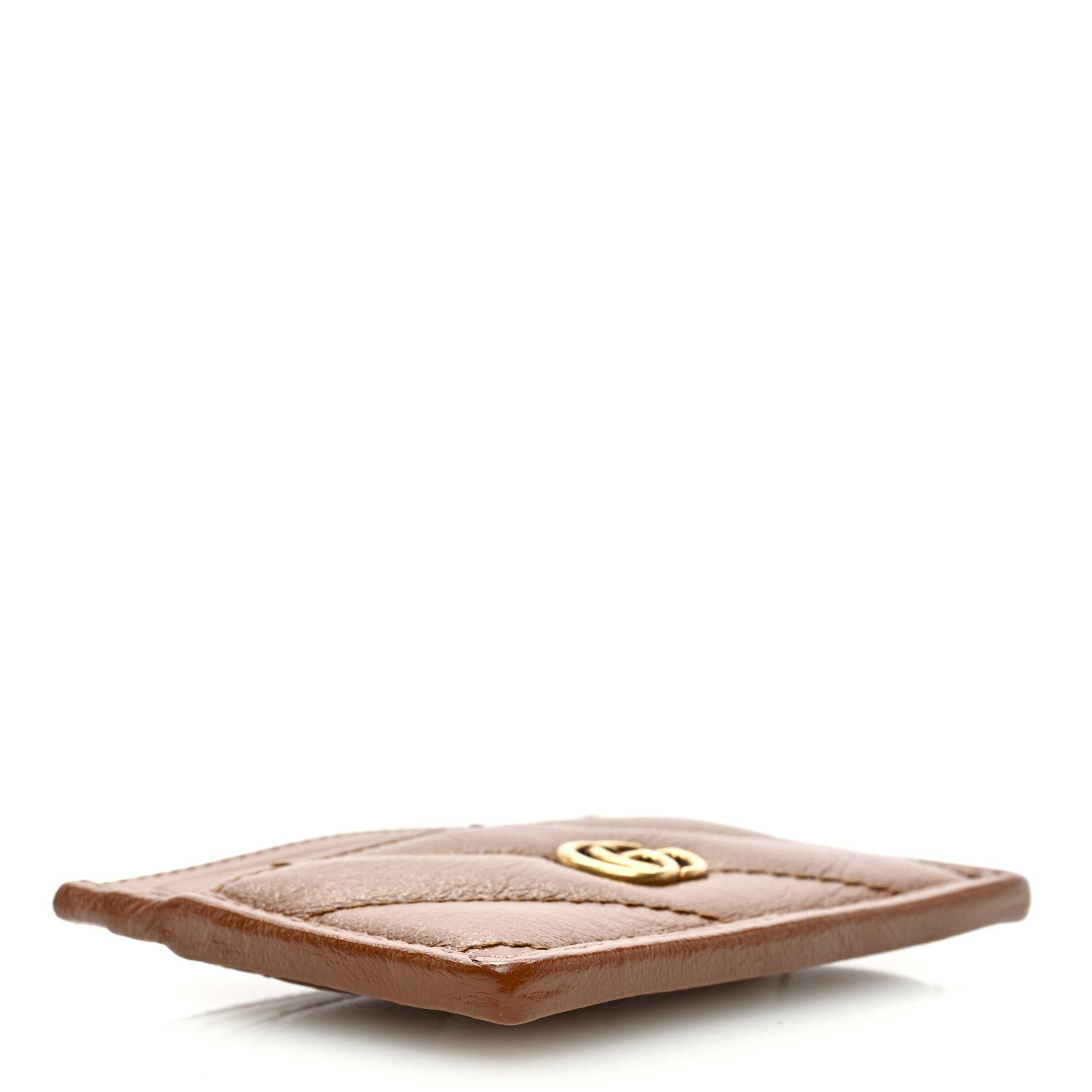 Gucci Azalea Calfskin Matelasse Diagonal GG Marmont Card Holder Cuir 4 of 6