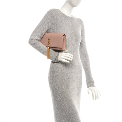 Saint Laurent Calfskin Classic Monogram Tassel Clutch Nude 2 of 6