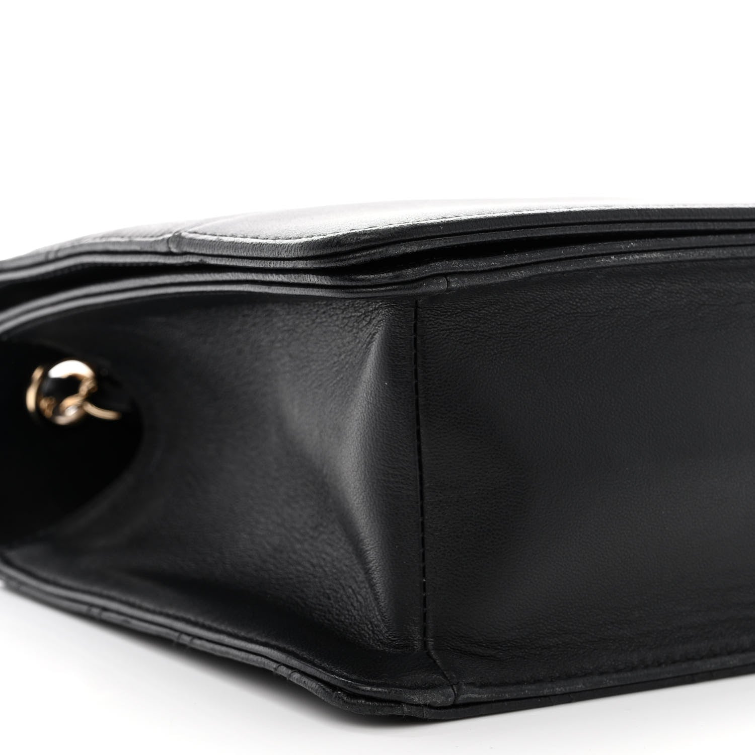 Chanel Calfskin Chevron Quilted Large Flap Black 9 of 10