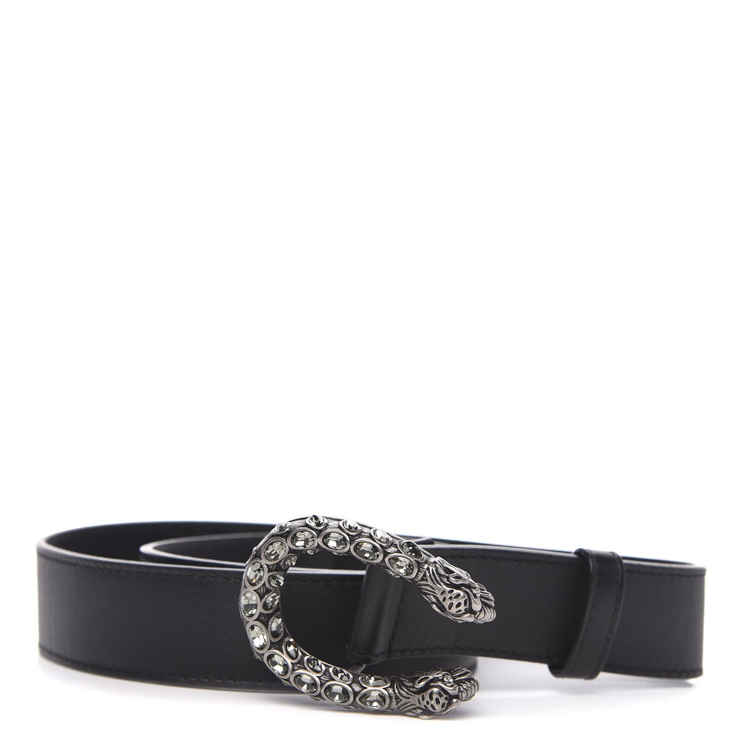 Moon Calfskin Crystal Dionysus 30mm Belt 80 32 Black Black Diamond