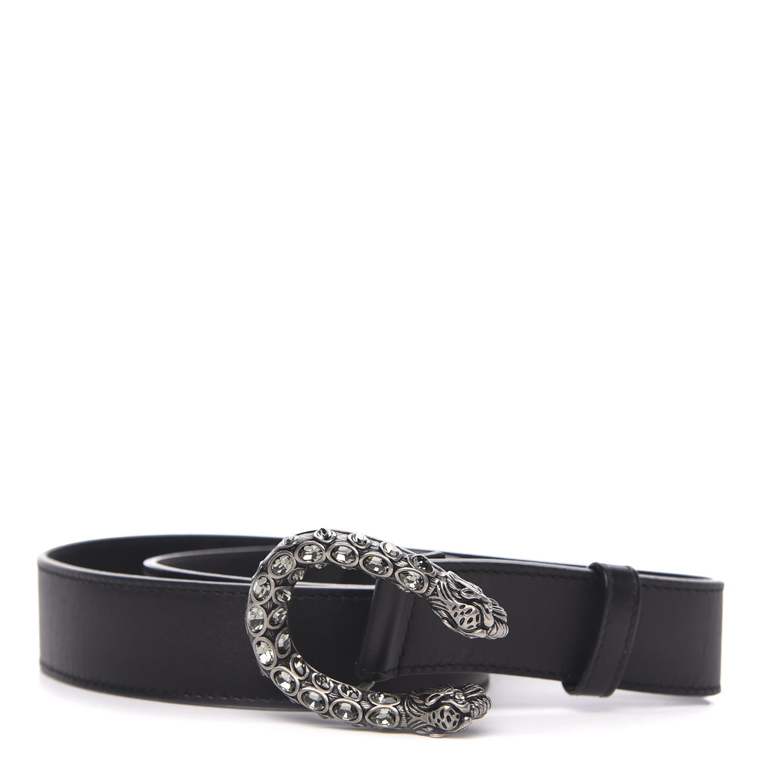 Gucci Moon Calfskin Crystal Dionysus 30mm Belt 80 32 Black Black Diamond 1 of 5