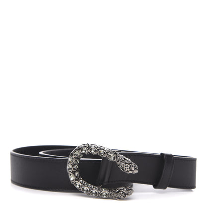 Gucci Moon Calfskin Crystal Dionysus 30mm Belt 80 32 Black Black Diamond 1 of 5