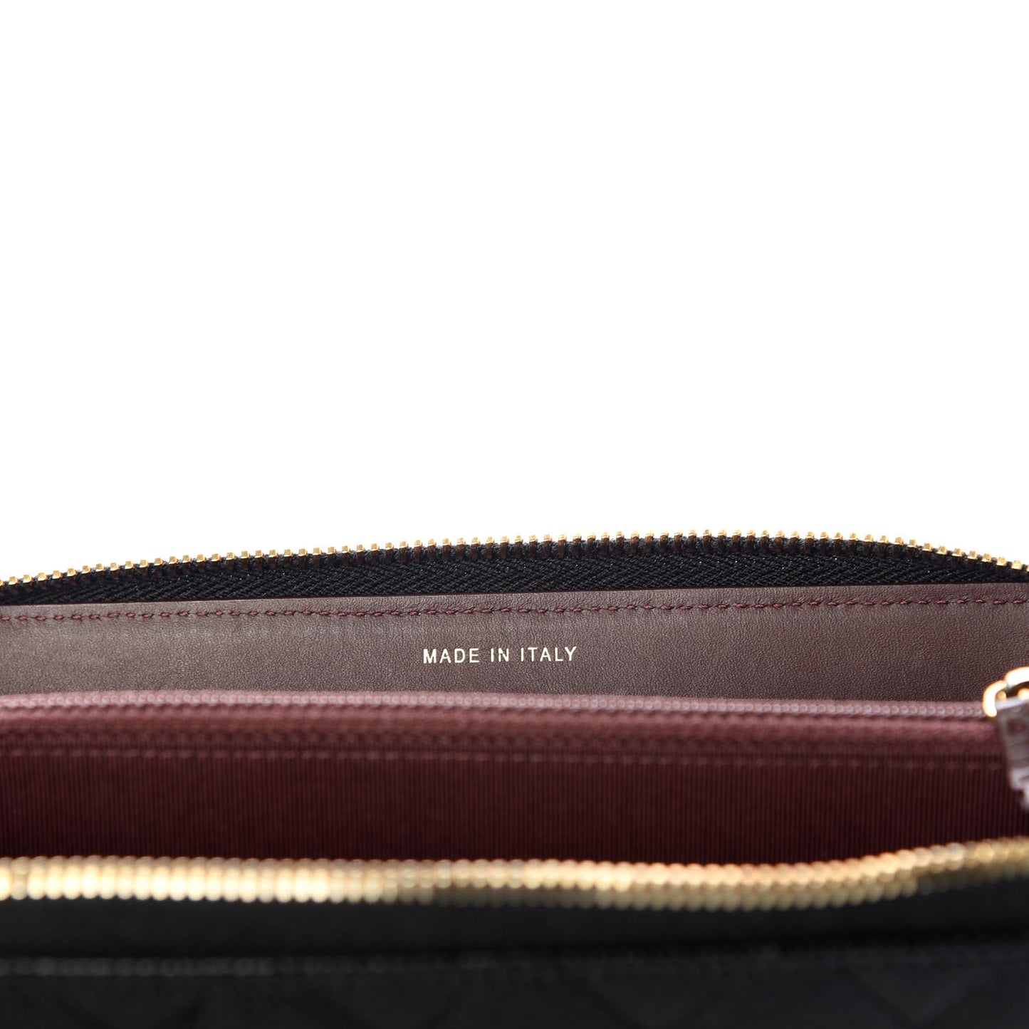Caviar Quilted Large Gusset Zip Around Wallet Black