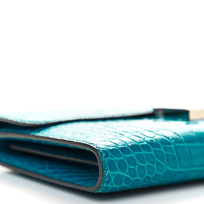 Hermes Shiny Alligator Constance Wallet Bleu Izmir 8 of 16