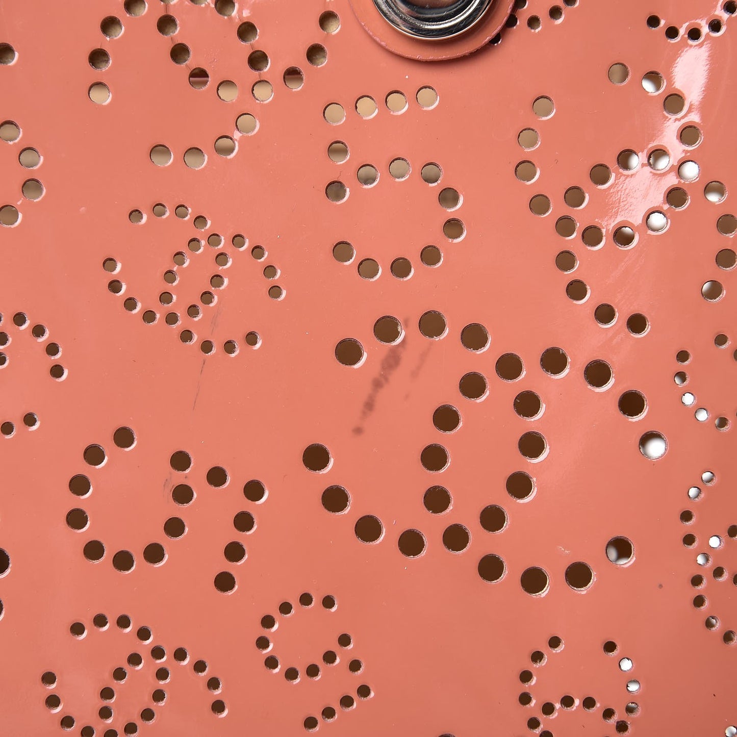 Patent Perforated CC No 5 Tote Coral