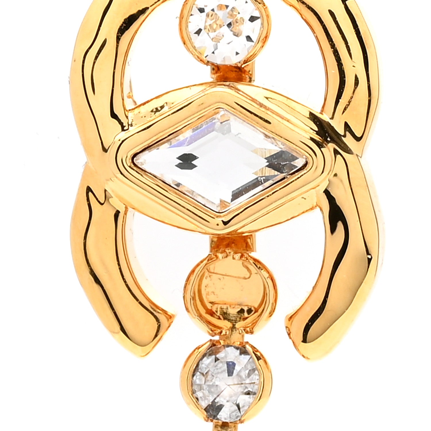Chanel Metal Crystal CC Marquise Choker Gold 7 of 7