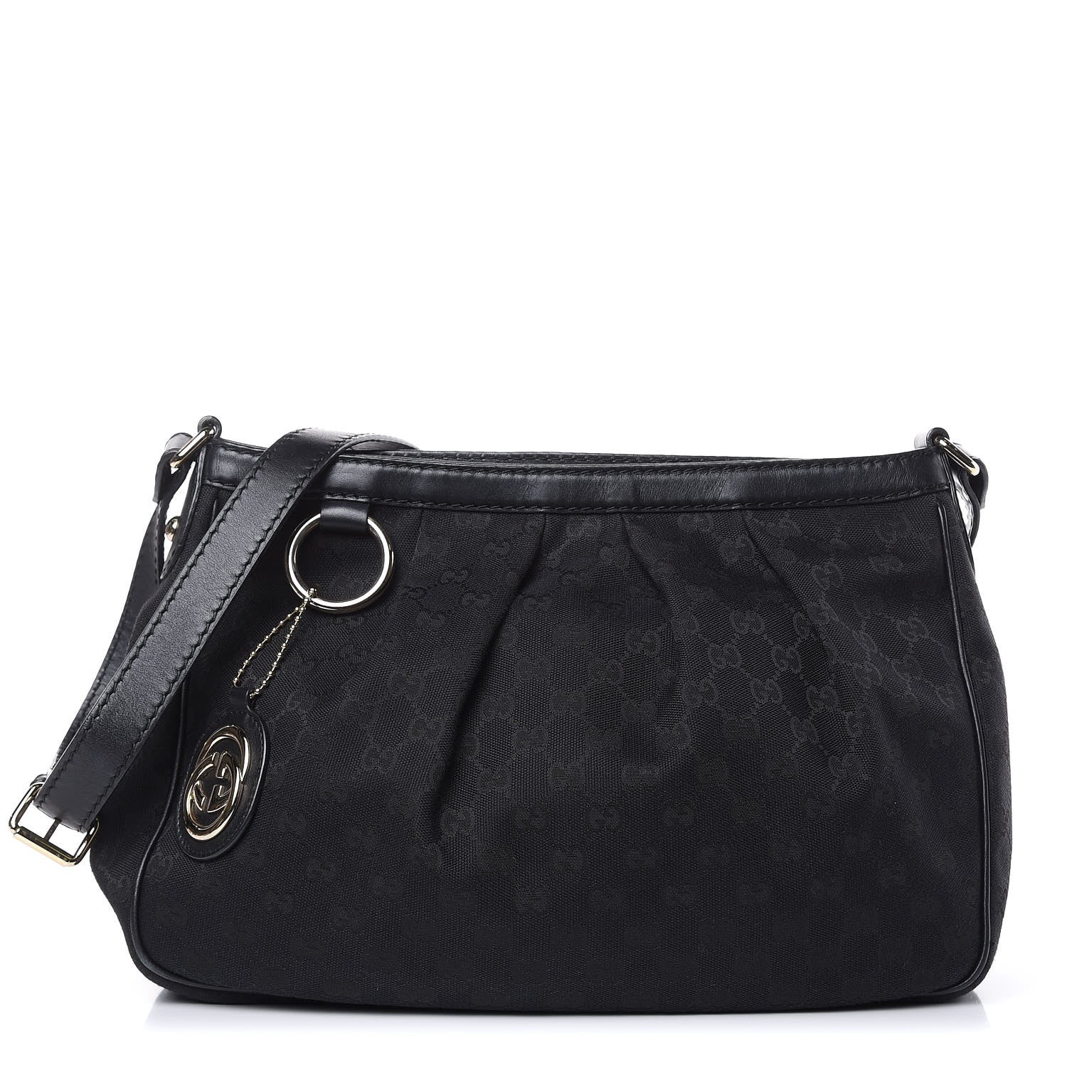 Gucci Monogram Sukey Messenger Bag Black 1 of 19