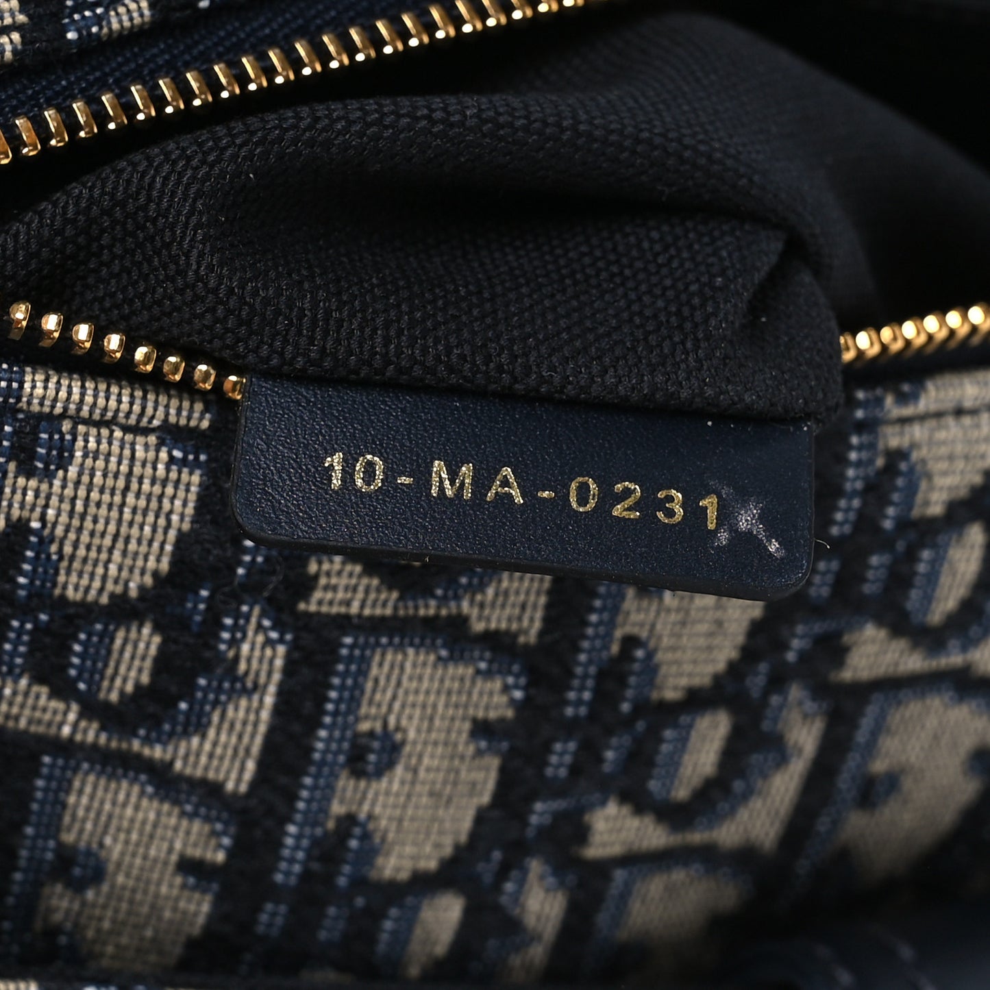 Oblique Medium Diordouble Chain Bag Blue