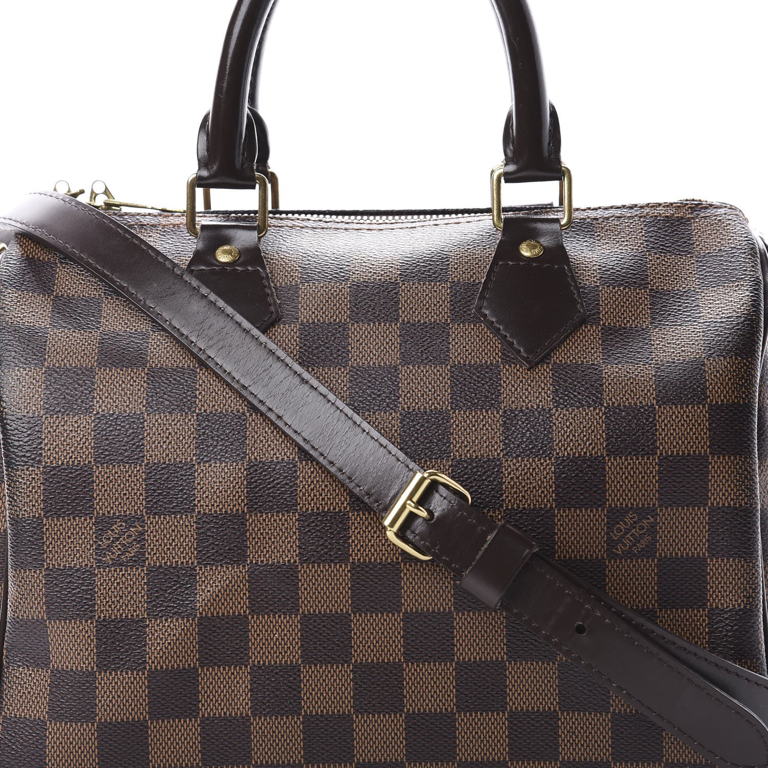 Louis Vuitton Damier Ebene Speedy Bandouliere 25 10 of 20