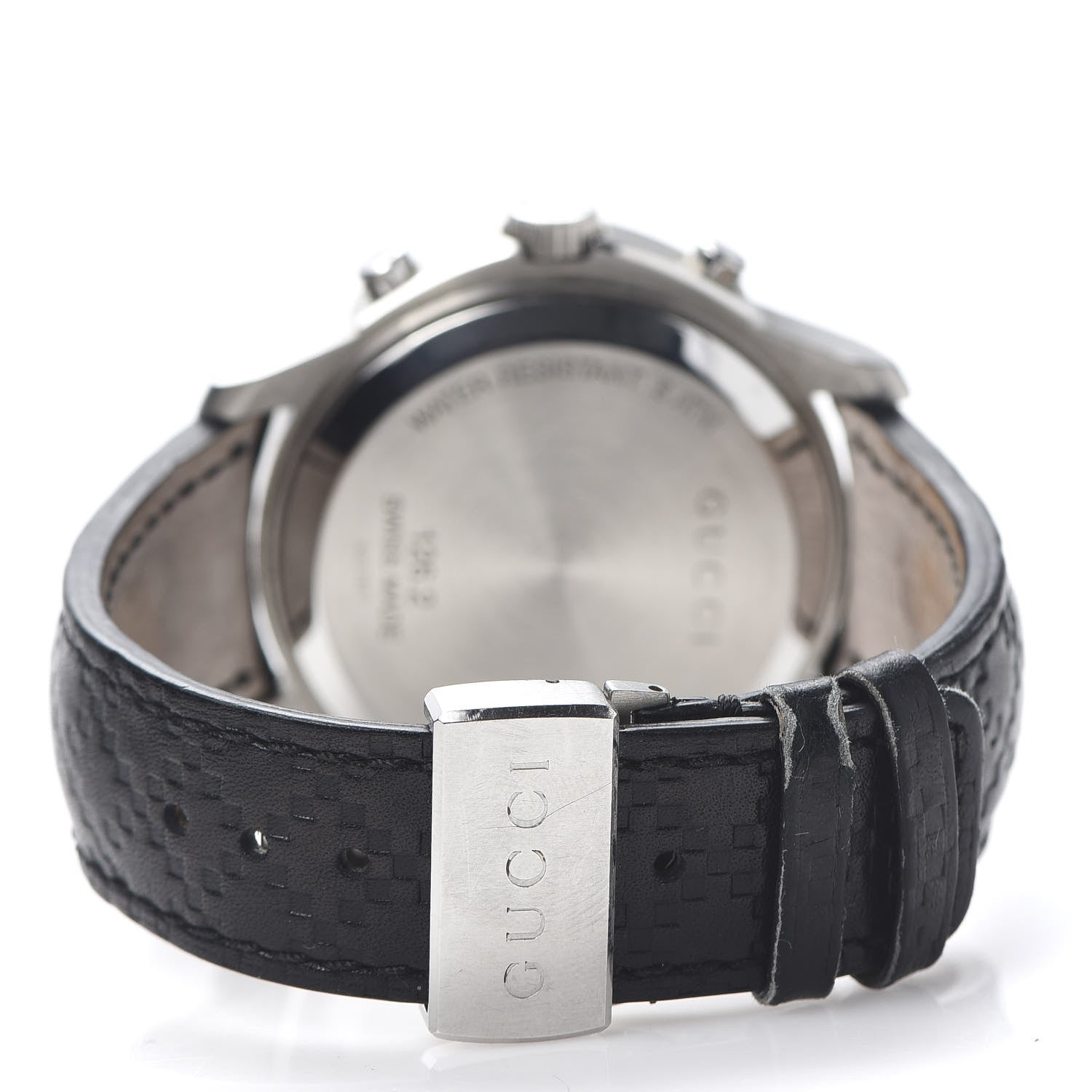 Gucci Stainless Steel Calfskin 44mm G-Timeless Chronograph Automatic Watch Black 4 of 9