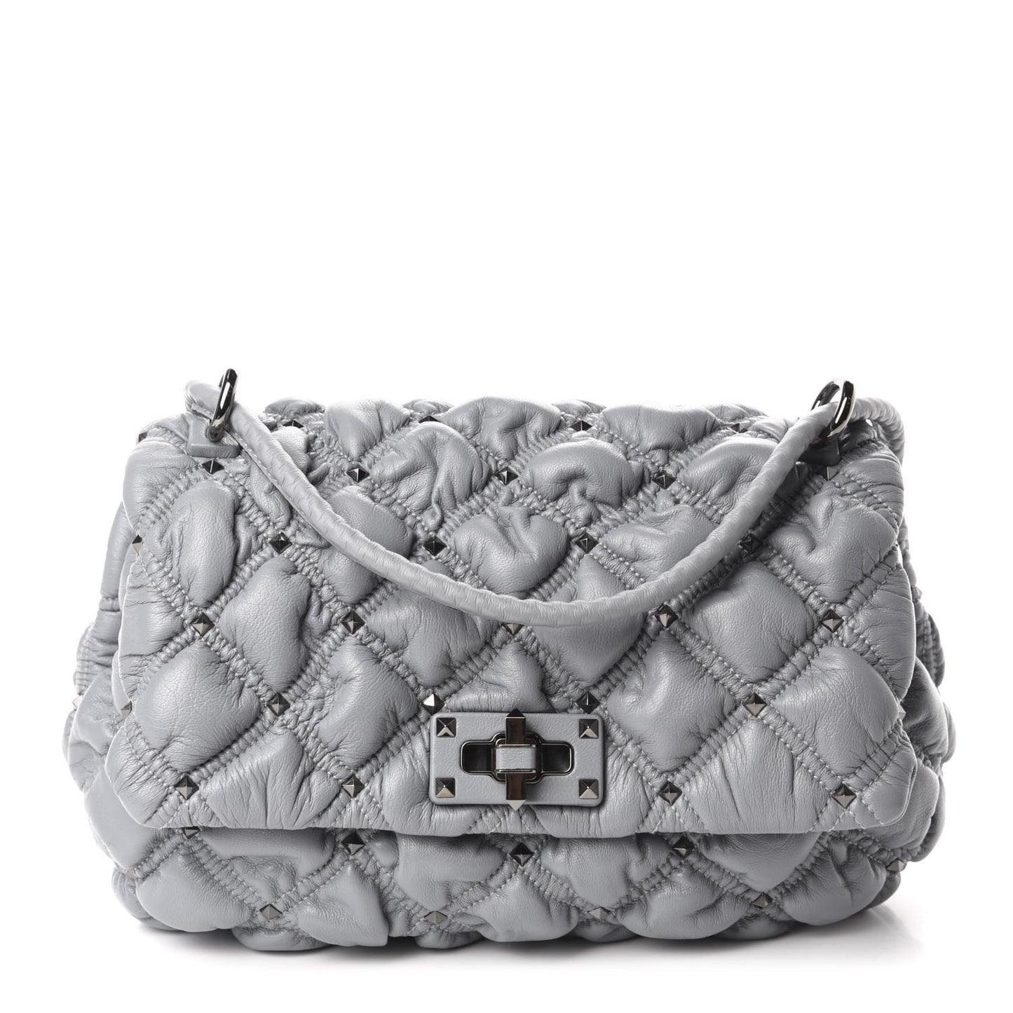 Nappa Medium Spikeme Shoulder Bag Nuage