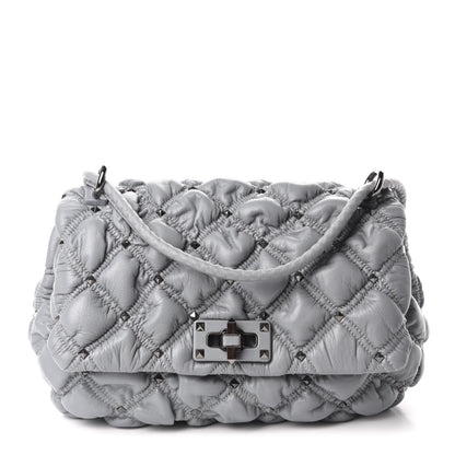 Valentino Garavani Nappa Medium Spikeme Shoulder Bag Nuage 1 of 9