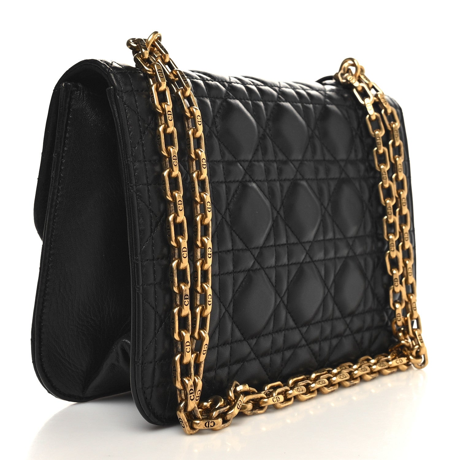 Christian Dior Lambskin Cannage Large Dioraddict Flap Bag Black 3 of 10
