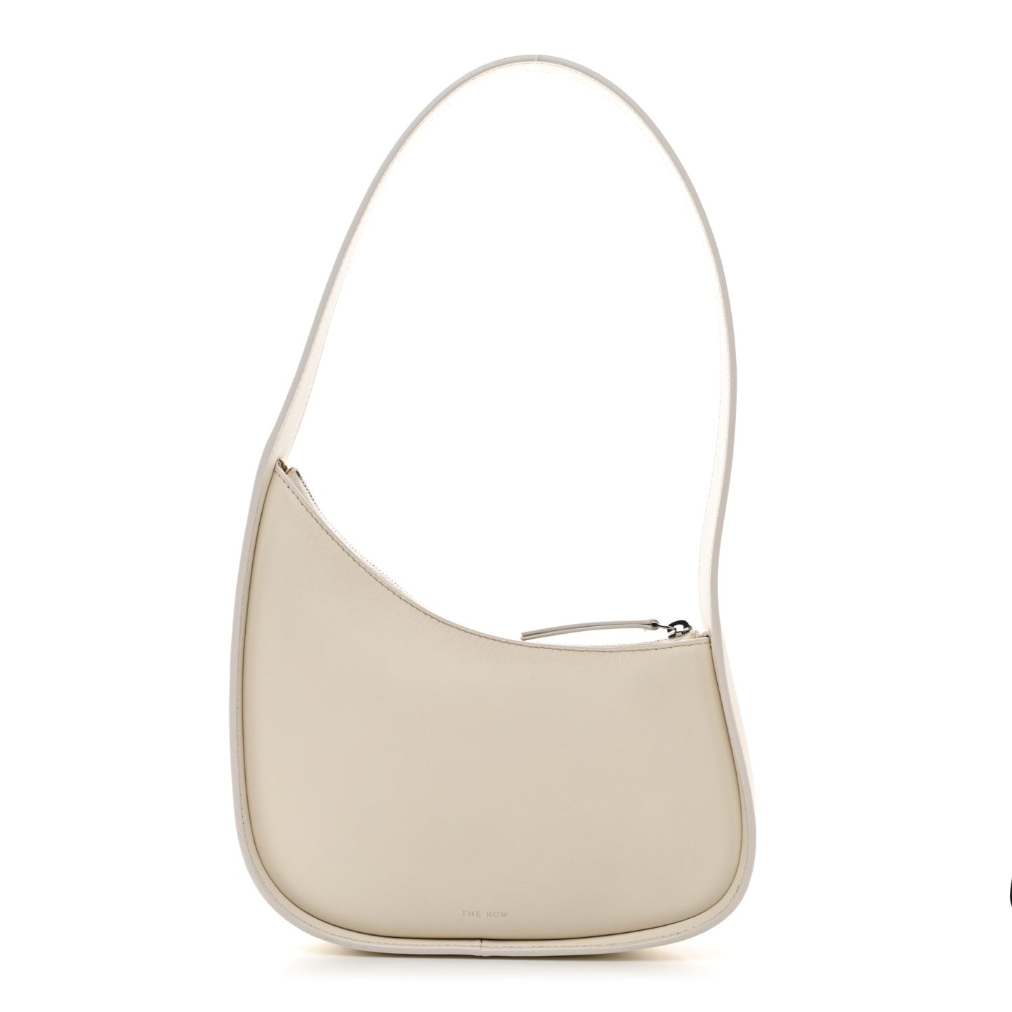 Smooth Calfskin Half Moon Shoulder Bag New Ivory