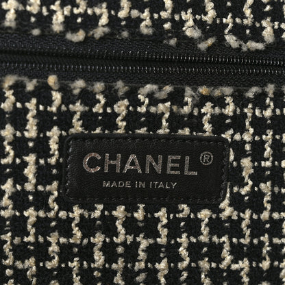 Chanel Glazed Calfskin Tweed Tweedy Shopping Tote White 6 of 12