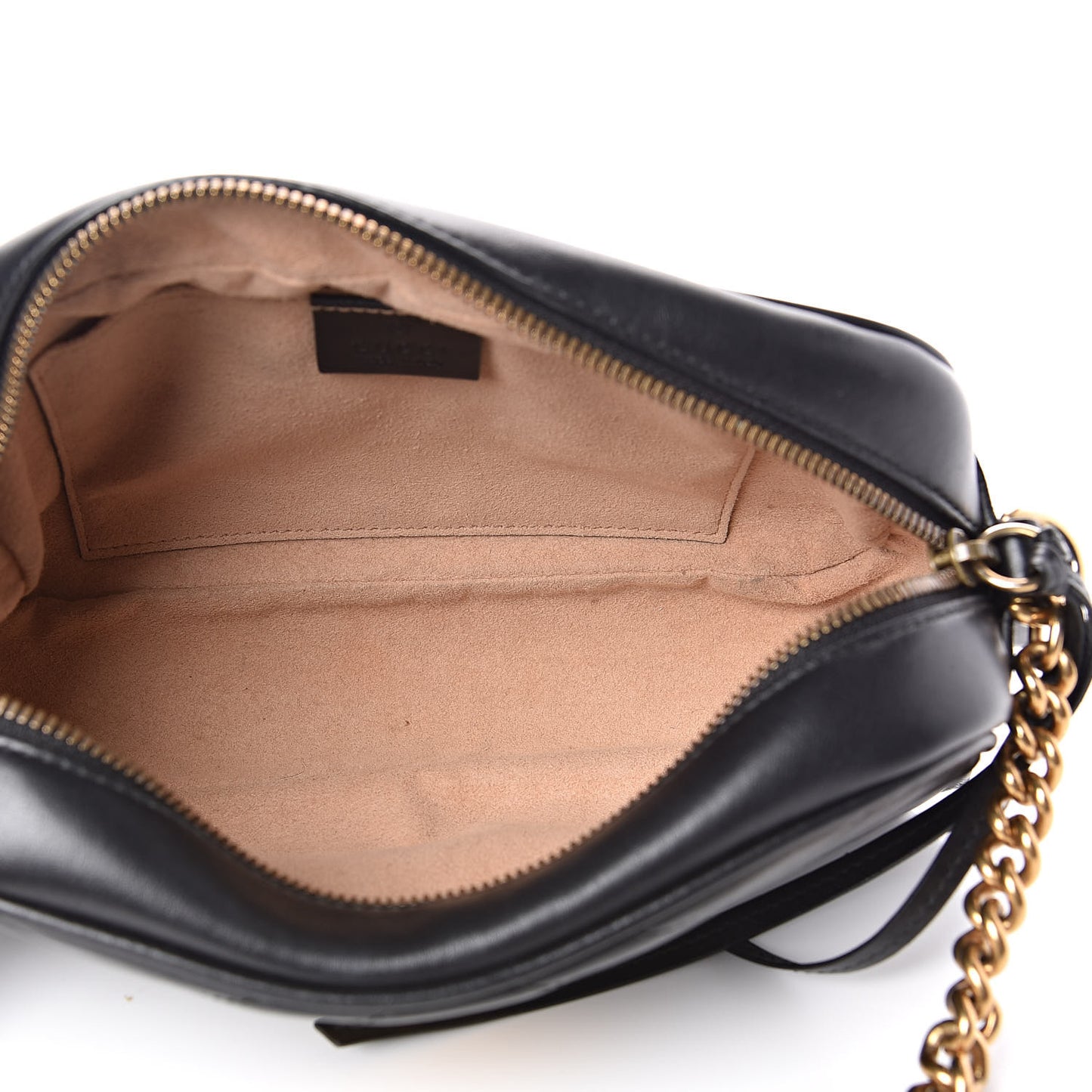 Calfskin Matelasse Small GG Marmont Chain Shoulder Bag Black